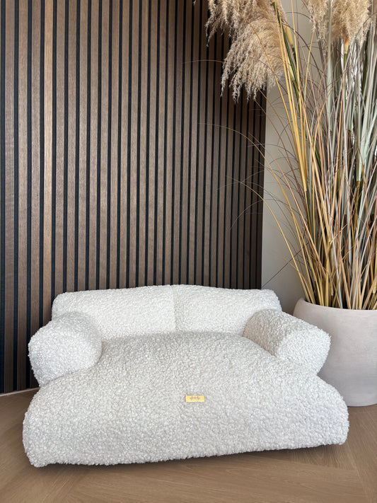 Lounge bed Nala - Curly teddy offwhite