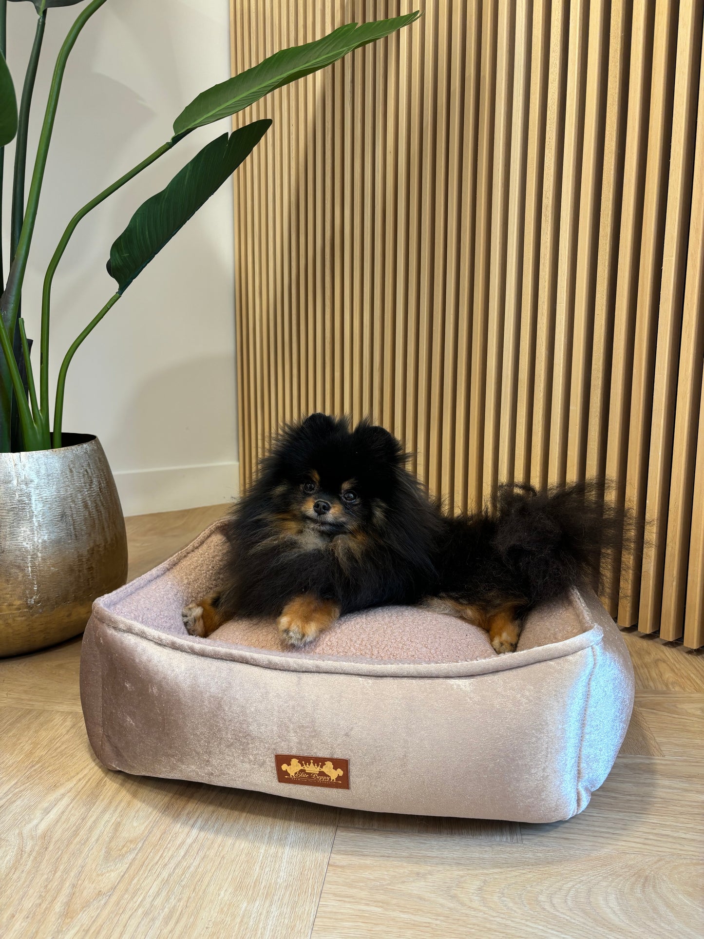 Dog Bed Pink Teddy