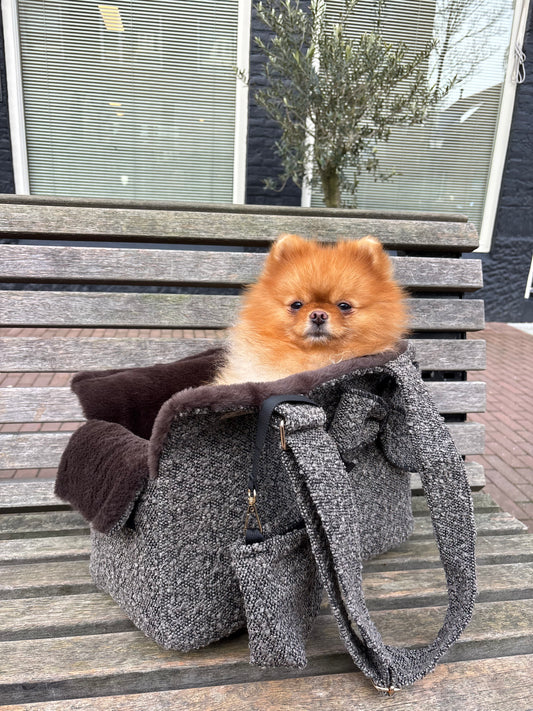 Tas Chip - Bouclé fur bruin