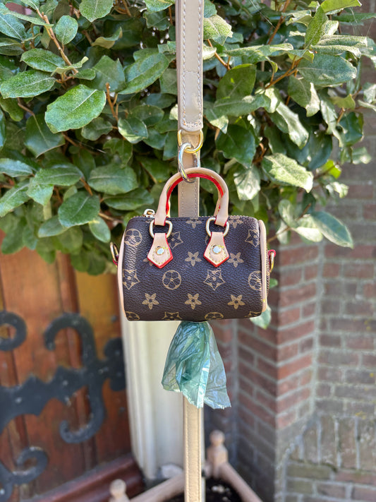 Poepzakhouder - Tasje Speedy bruin mono