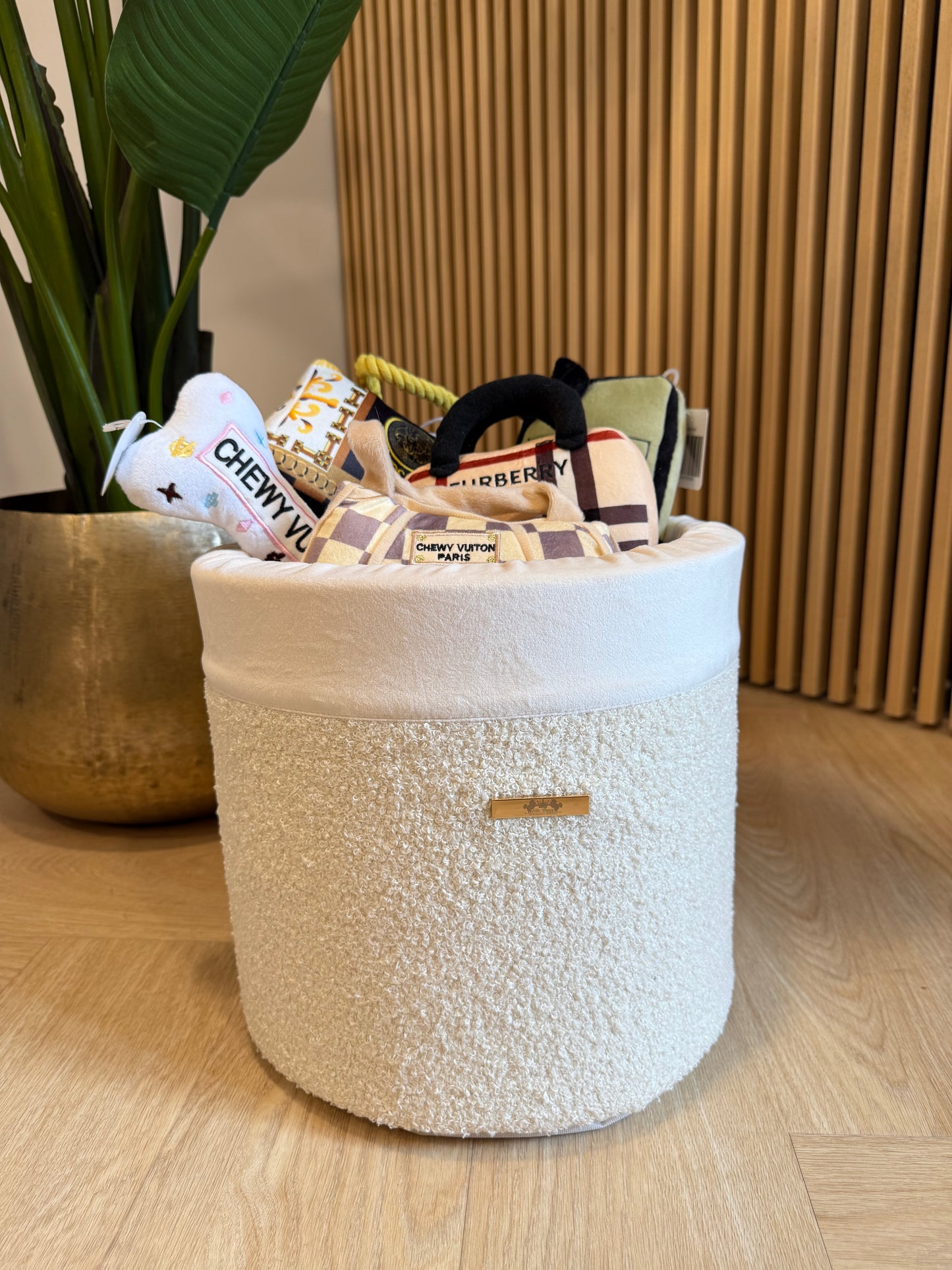 Speelgoed box teddy velvet Milky