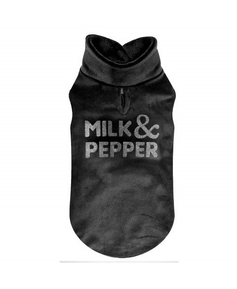 Milk & Pepper - Sweater Bergen Velours Zwart