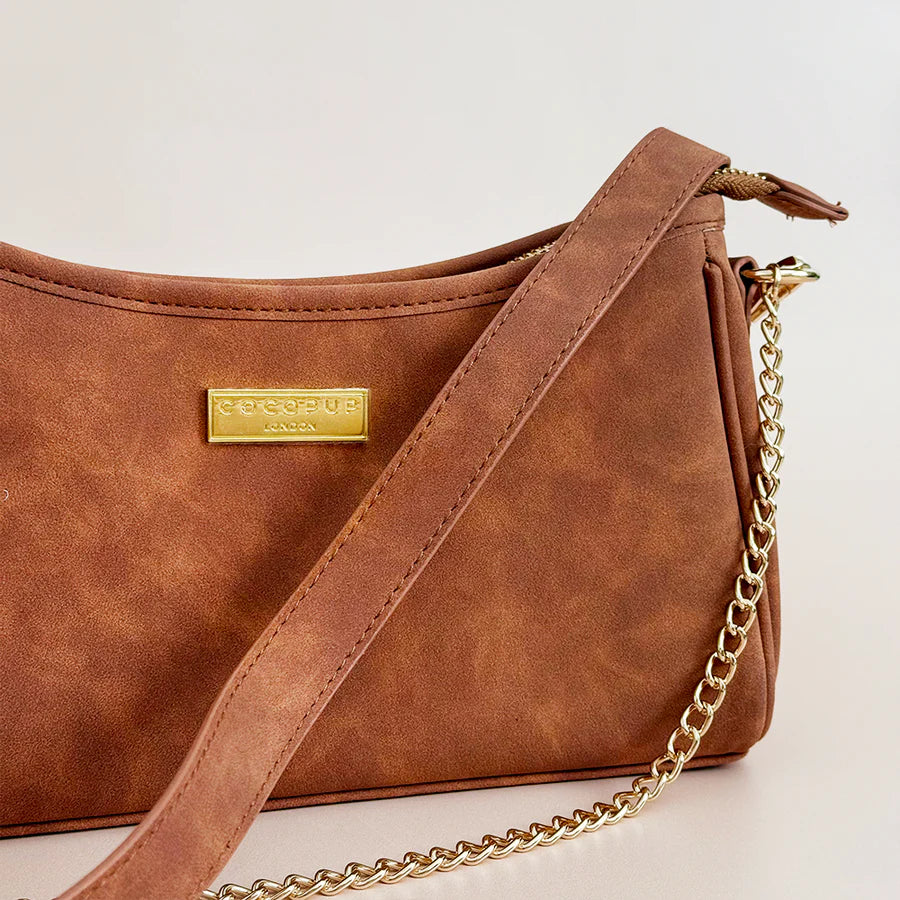 Cocopup London - Suede uitlaat tas bruin