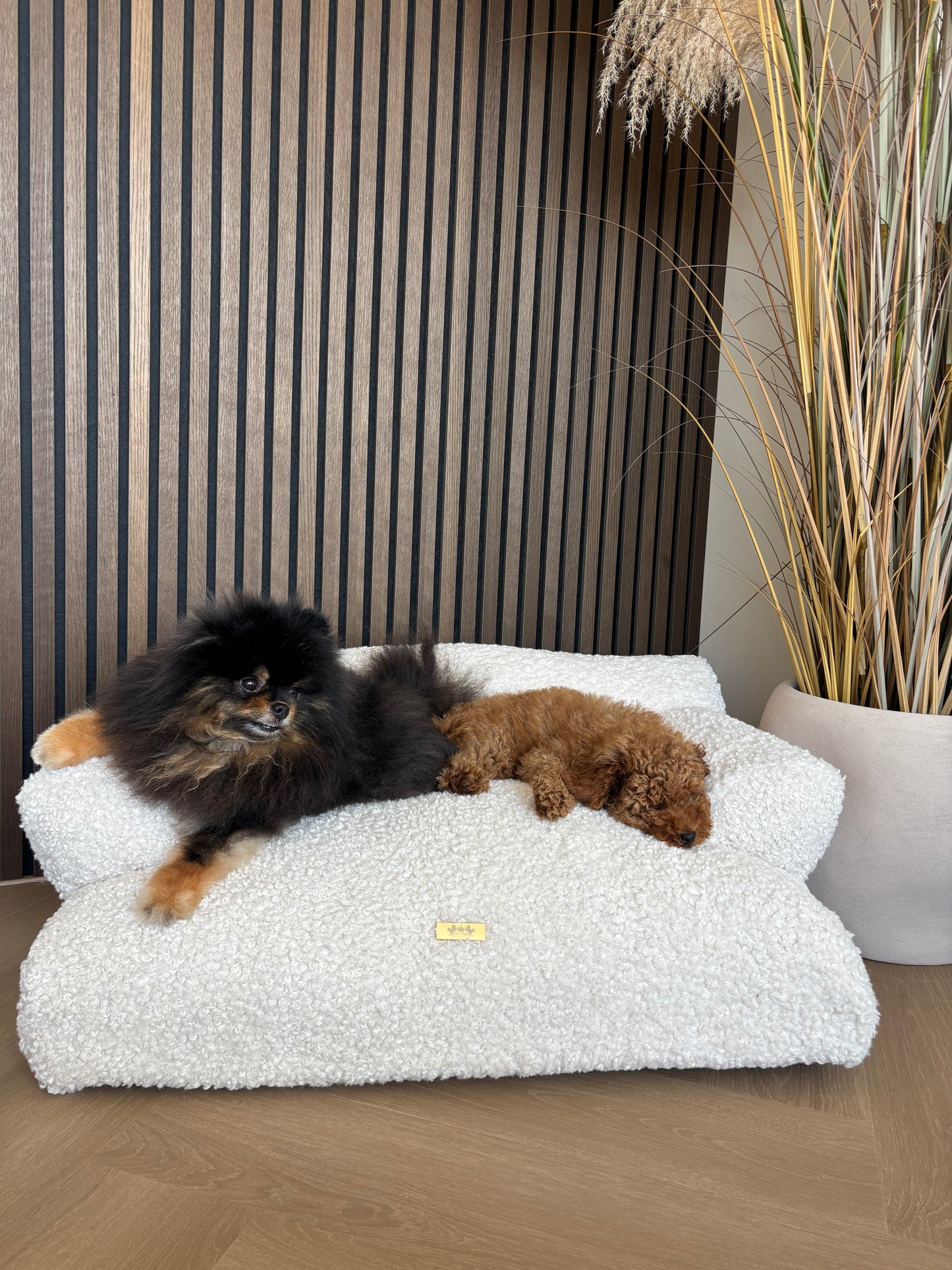Lounge bed Nala - Curly teddy offwhite