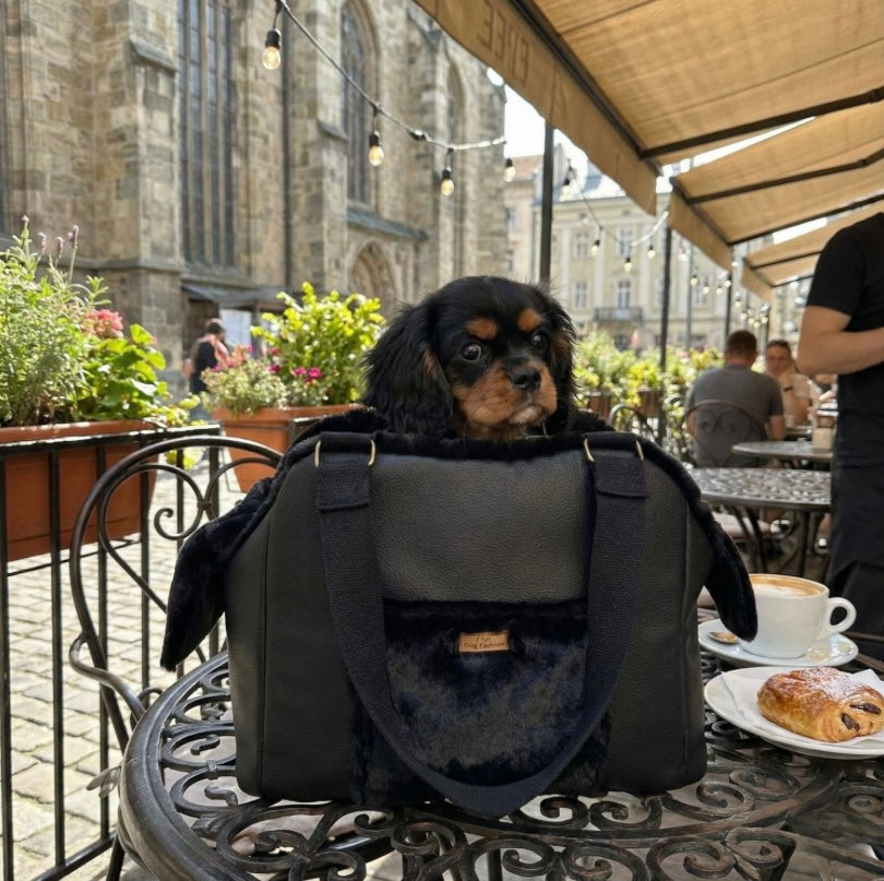 Fifi’s Dog Fashion - Toto tas Black fur