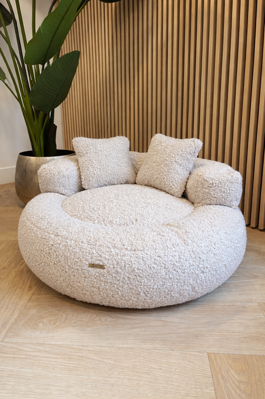 Lounge bed Blade - Curly teddy offwhite