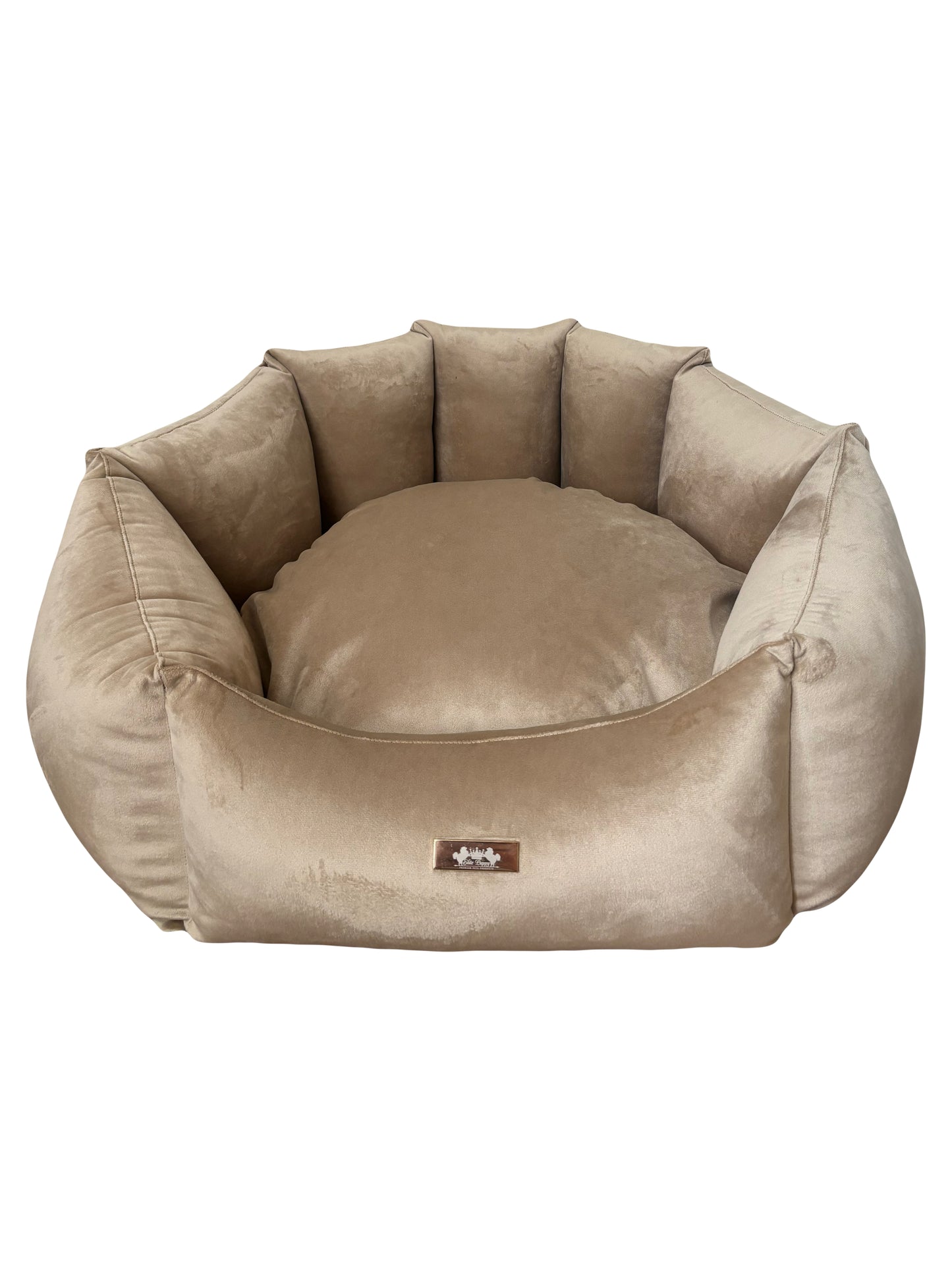 Velvet shell mand beige